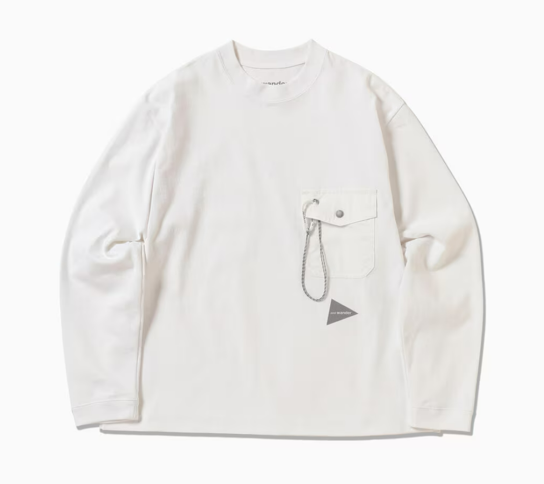 앤드원더 긴팔티 heavy cotton pocket LS T 5744284166S010 - 상세 이미지 3