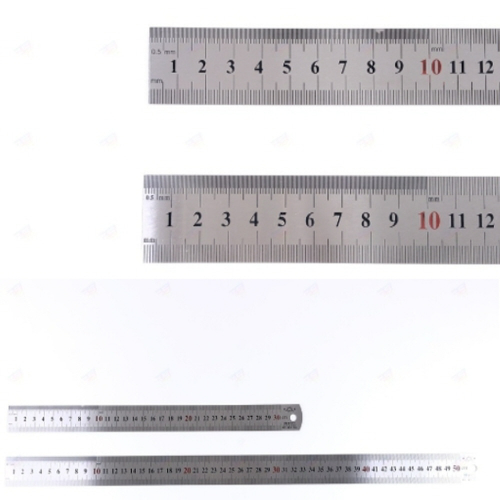 스텐 철자 30cm 50cm 스틸자 눈금자 인치 제도 커팅 쇠자 - 상품 이미지