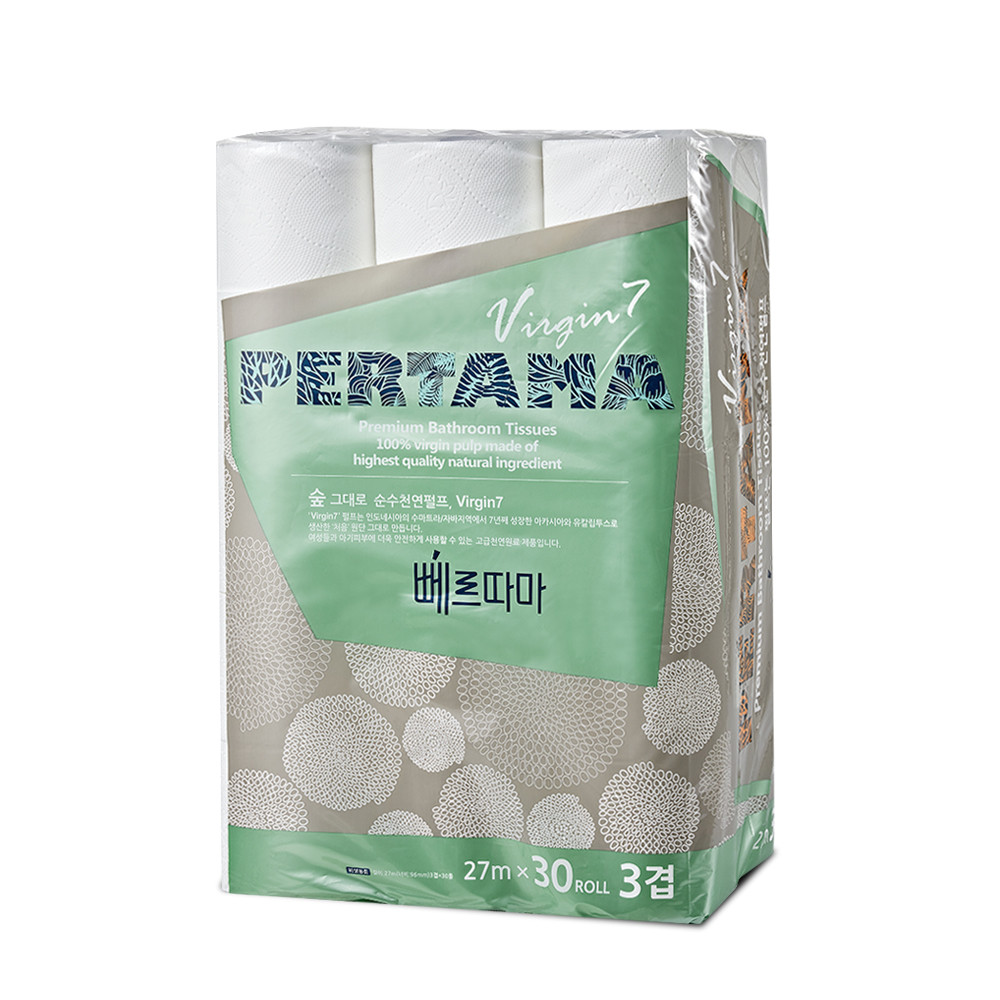 천연펄프 뻬르따마 두루마리 휴지 27M (30개 1Pack) - 상품 이미지
