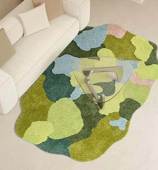 꽃밭러그 잔디러그 이끼 카펫 침실 거실러그 현관 거실 플라워 인테리어 포인트 - 상품 이미지