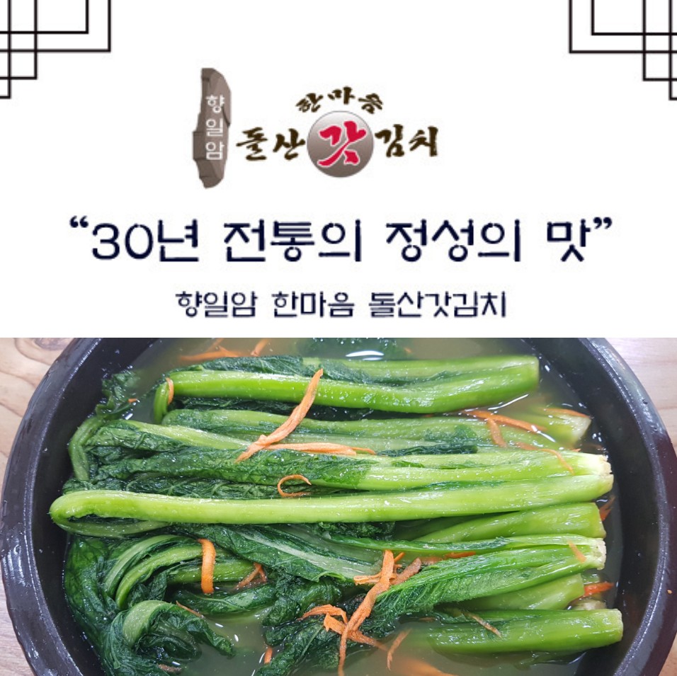 한마음돌산갓김치 갓물김치 1kg - 상품 이미지