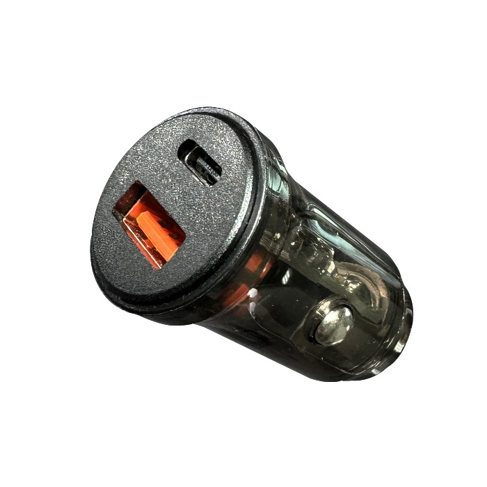 더존 2포트 차량용 48W PD PPS+QC 3.0 초고속 충전기 시거잭 블랙투명 - 상세 이미지 2