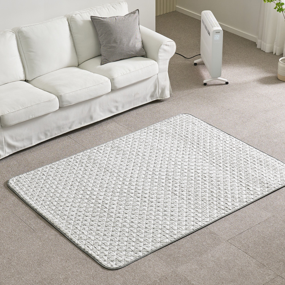 곰표한일 EMF 세미마이크로 항균 카본 탄소매트 플로우화이트 퀸더블 분리난방