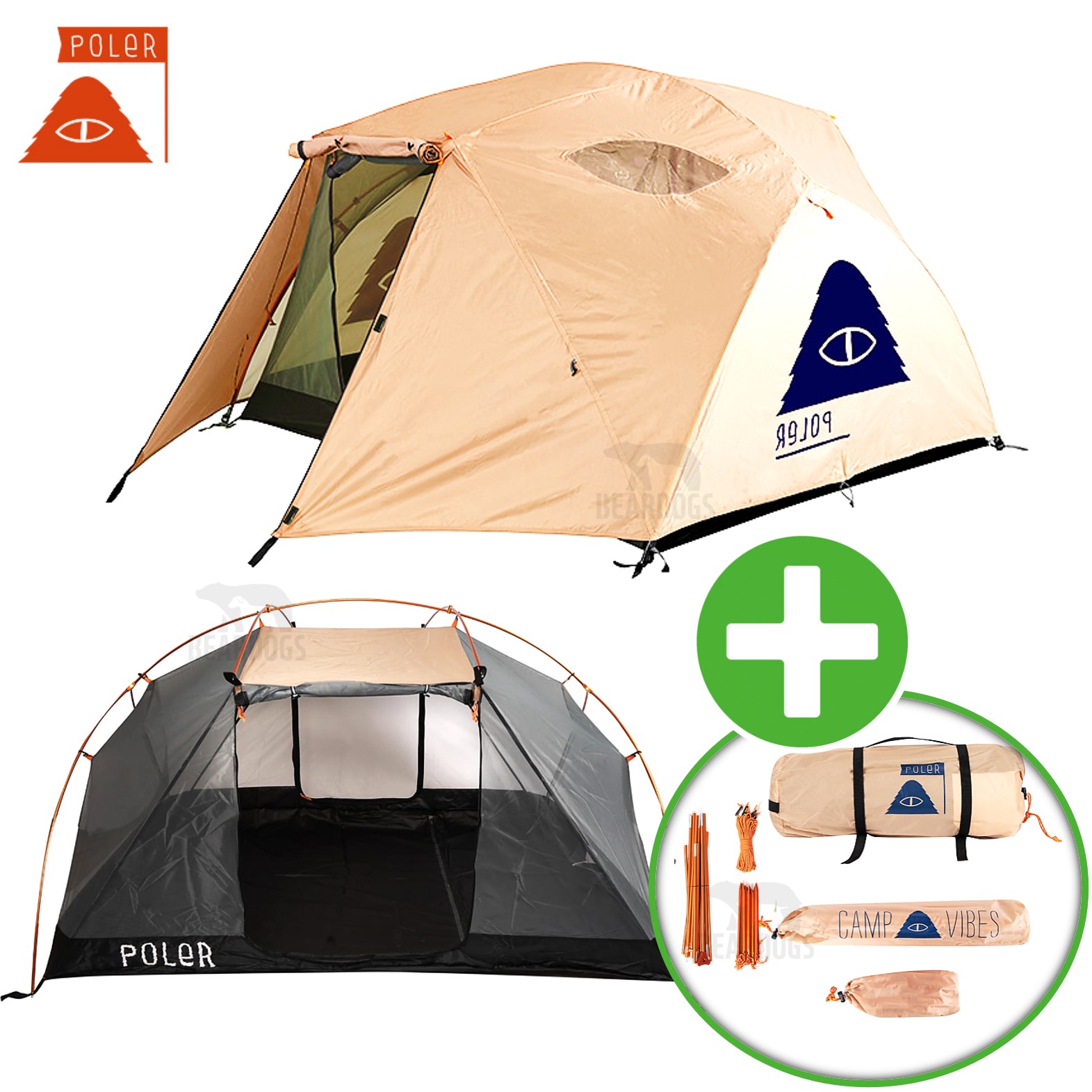 폴러투맨 폴러 스터프 텐트 쉘터 백패킹 그늘막 경량 샌드 스톤 25년신형