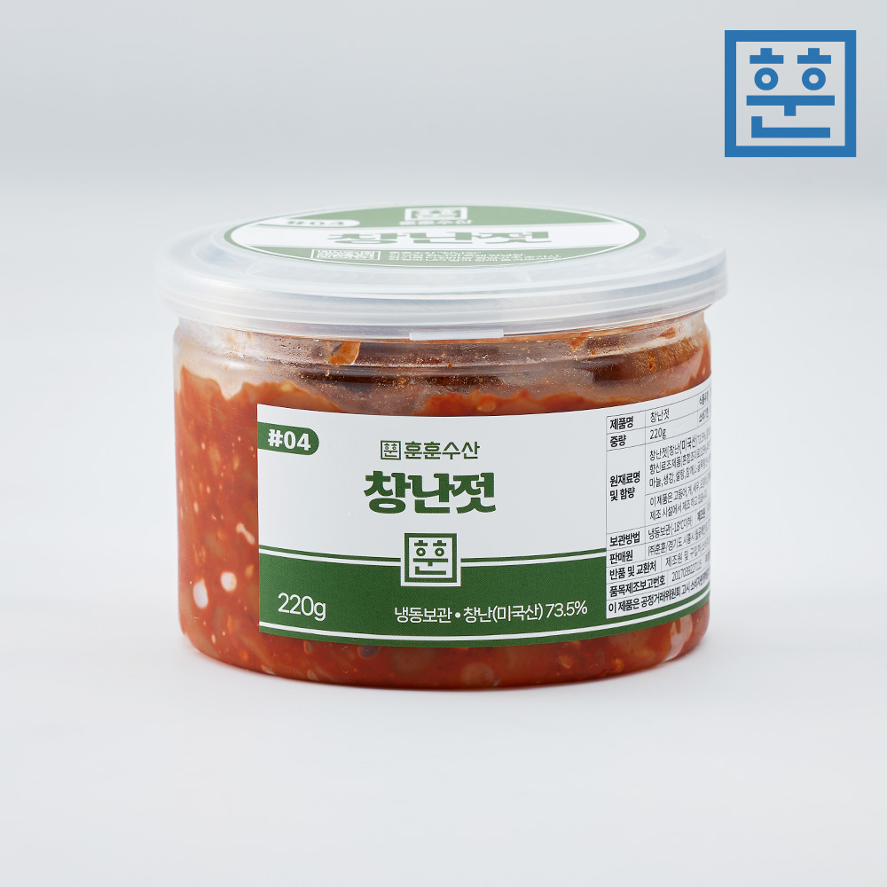 비빔 창난젓갈 특창란젓 무침 양념 반찬 밥도둑 - 상품 이미지