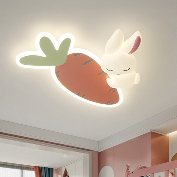 아이방 조명 토끼 당근 LED 캐릭터 유치원 인테리어 방천장 애기방 키즈카페 꾸미기 - 상품 이미지