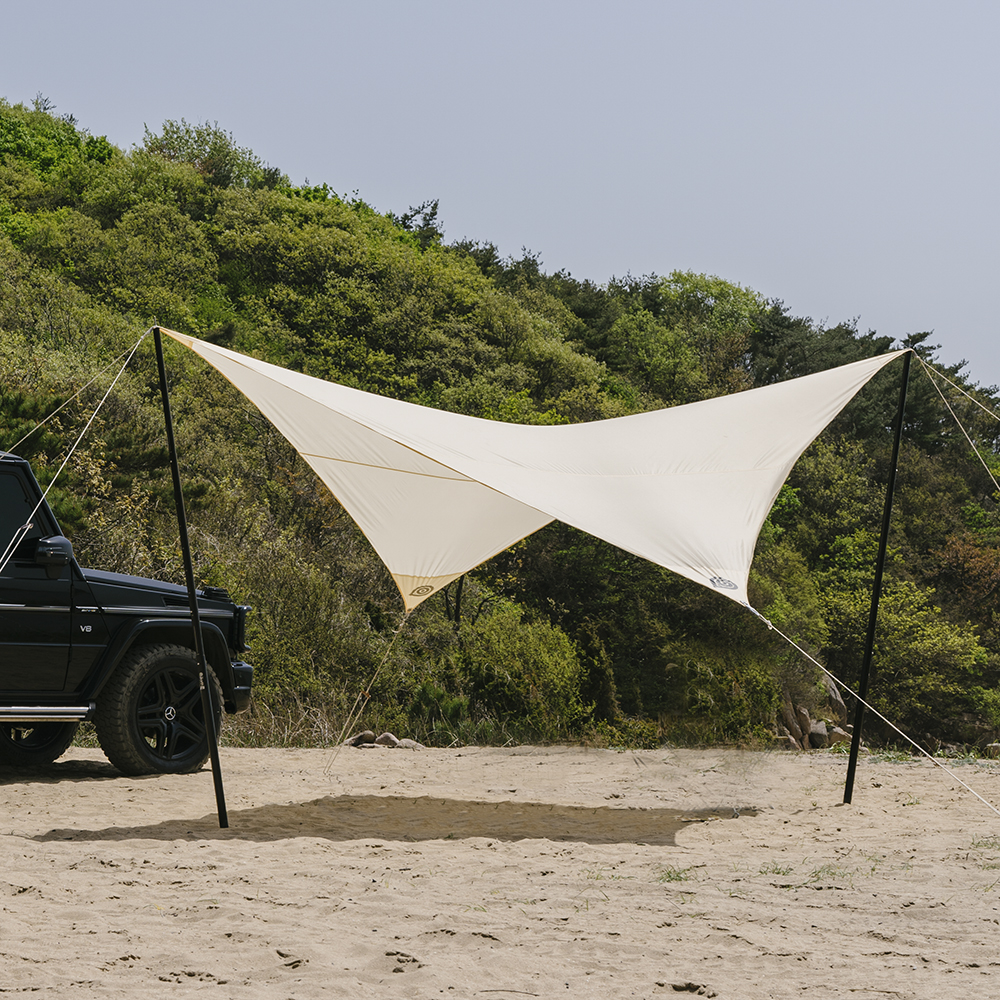 디얼스 윙 타프 아이보리 캠핑 쉘터 립스탑 그늘막