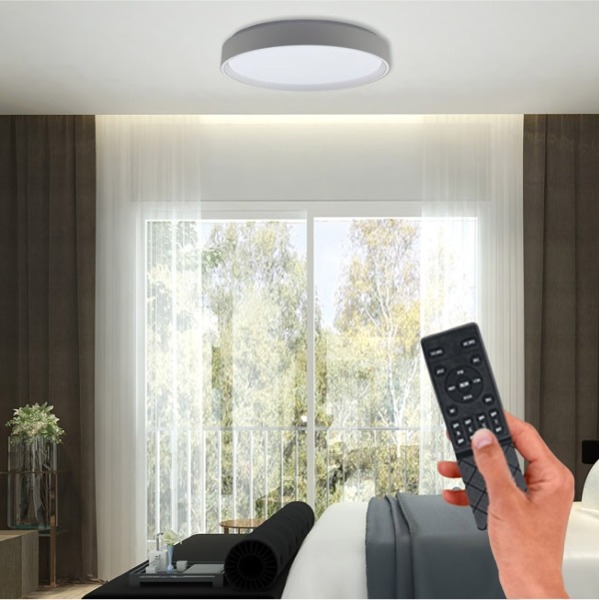 LED 에코 디밍 브이 뉴라인 리모컨 원형 방등 60W 플리커프리 디밍 삼색변환 - 상품 이미지