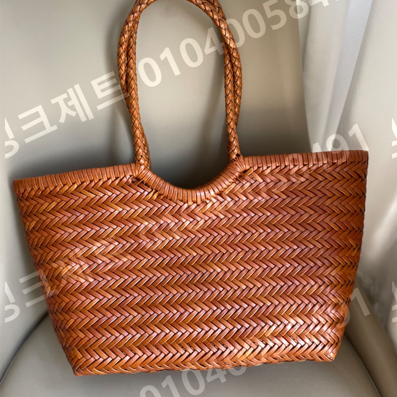 라탄 토트백 소가죽 라탄백 클래식 드래곤백 어깨 토트백 - 상세 이미지 3