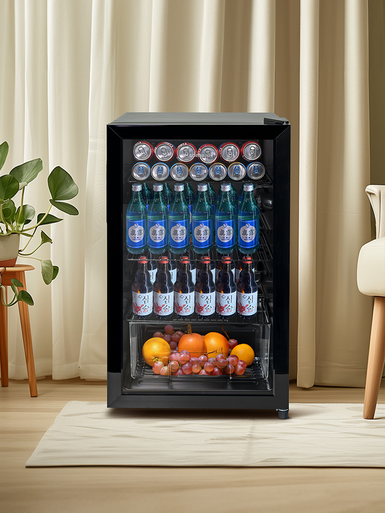 더함 미니 냉장 쇼케이스 냉장고 주류 술 음료 수 냉장고 가정용 술창고 94L 방문설치