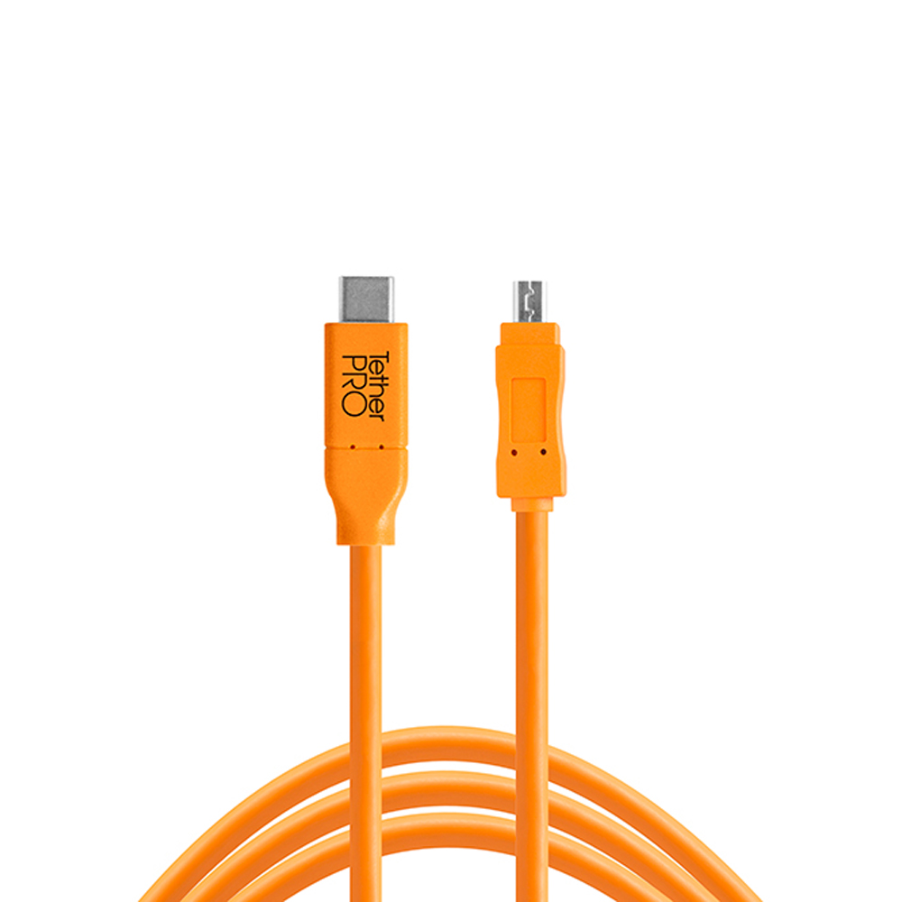 테더툴스 USB-C to 2.0 Mini-B 8 Pin 케이블 - 상품 이미지