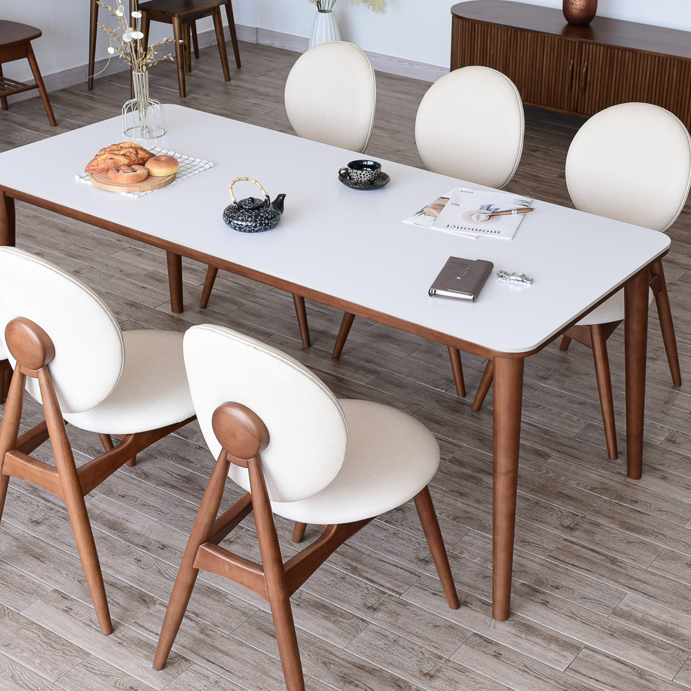 이즈네이처 페르시 포세린 세라믹식탁 6인용식탁세트 원목식탁 의자6개