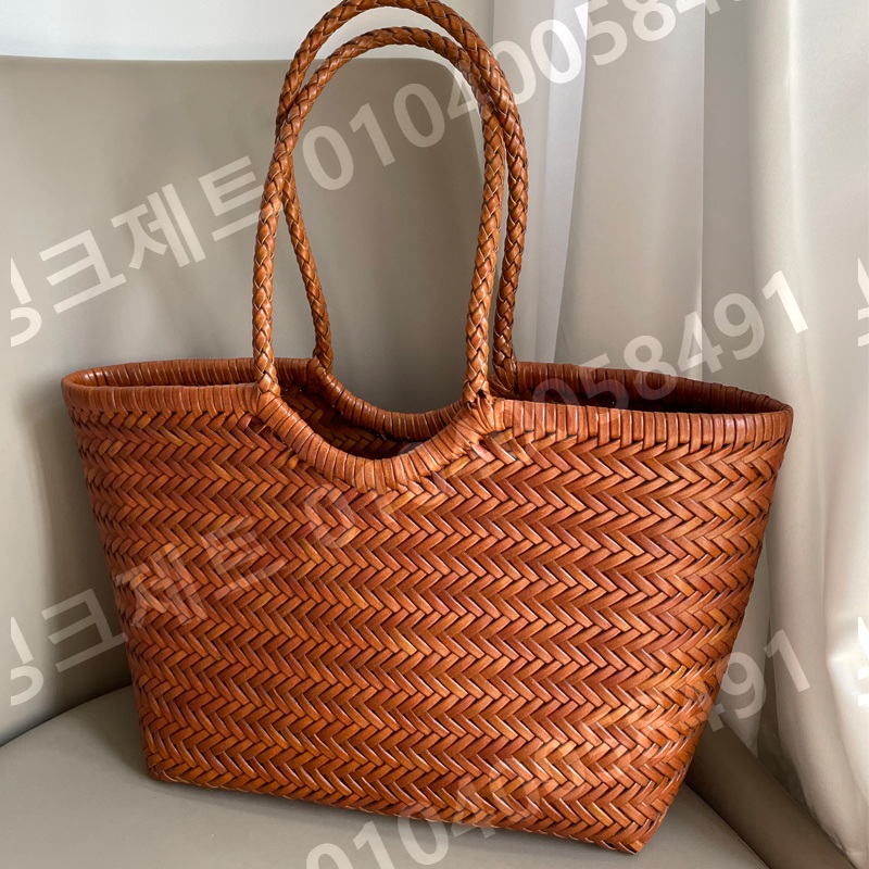 라탄 토트백 소가죽 라탄백 클래식 드래곤백 어깨 토트백 - 상세 이미지 2