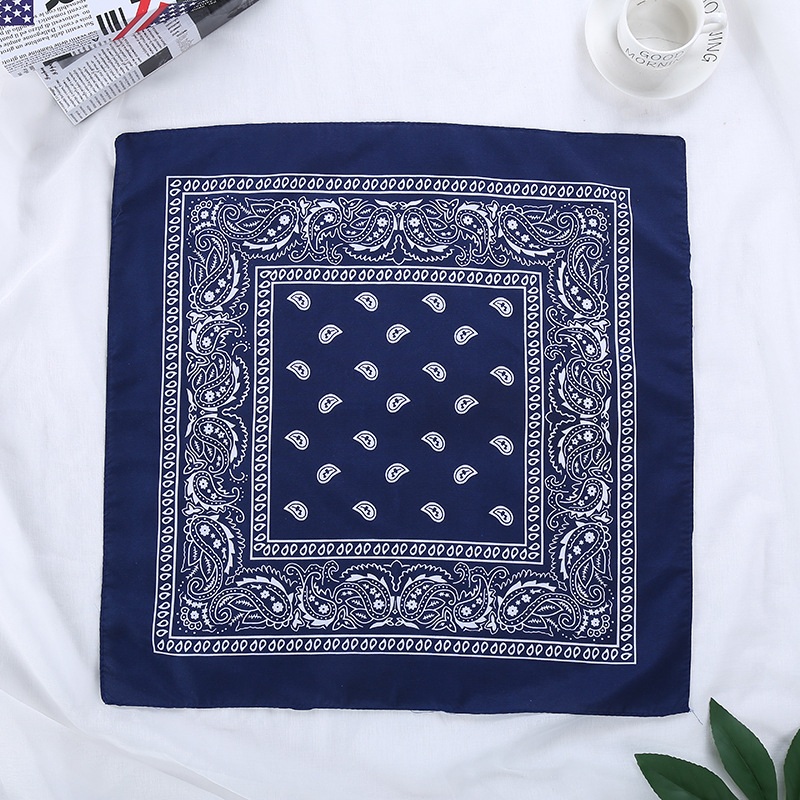 등산 페이즐리 손수건 반다나 패턴 힙합 스트릿 스카프 목수건 머리띠 55X55CM 20컬러 - 상세 이미지 4