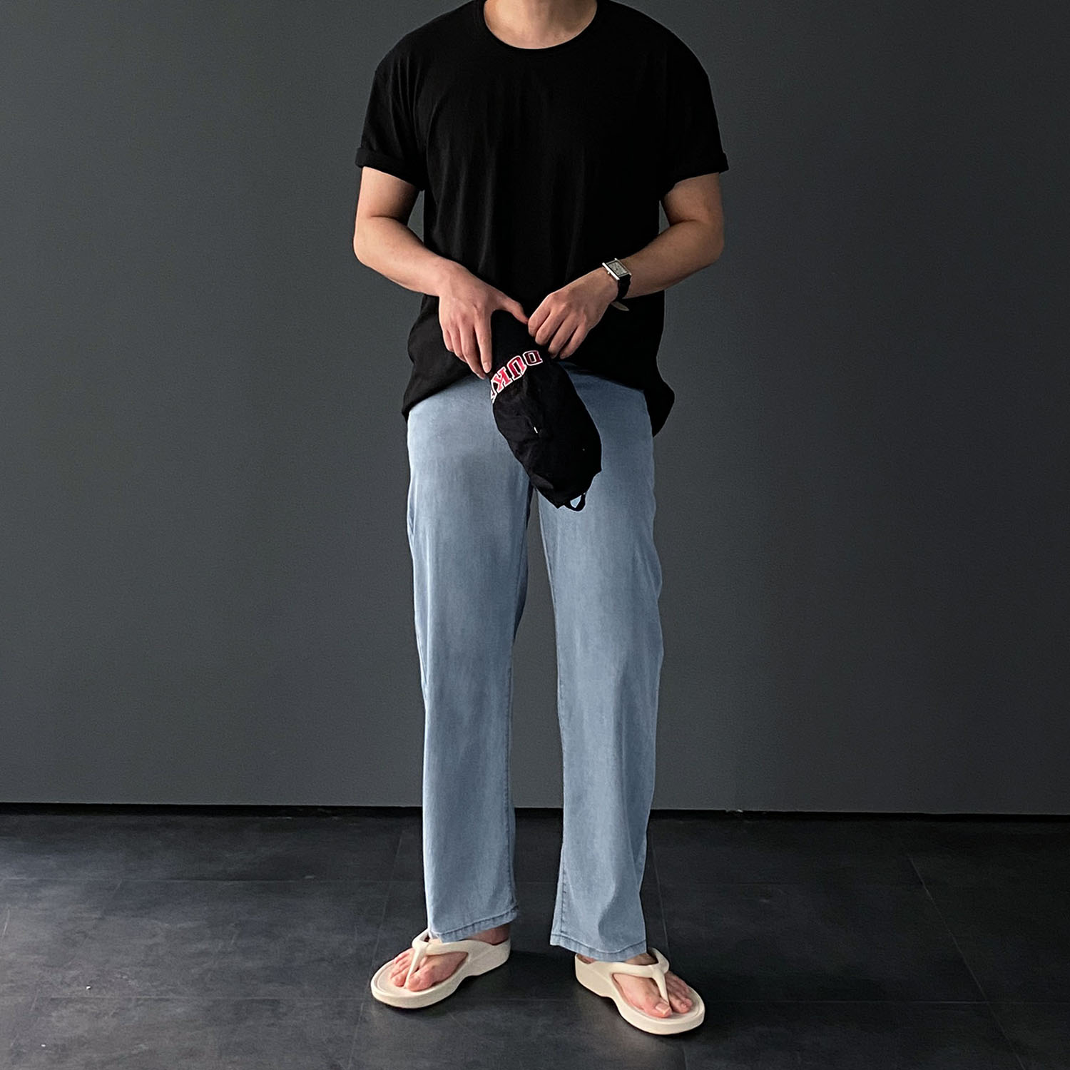 남자텐셀청바지 쿨청바지 남자연청바지 - 상세 이미지 3