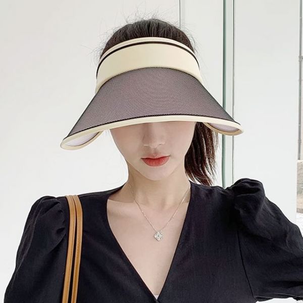 여름버킷햇 휴양지모자 남성 여성 비치 모자 썬캐치 컬러 변색 썬캡 아이보리 자외선차단모자 : 그레잇제이씨01