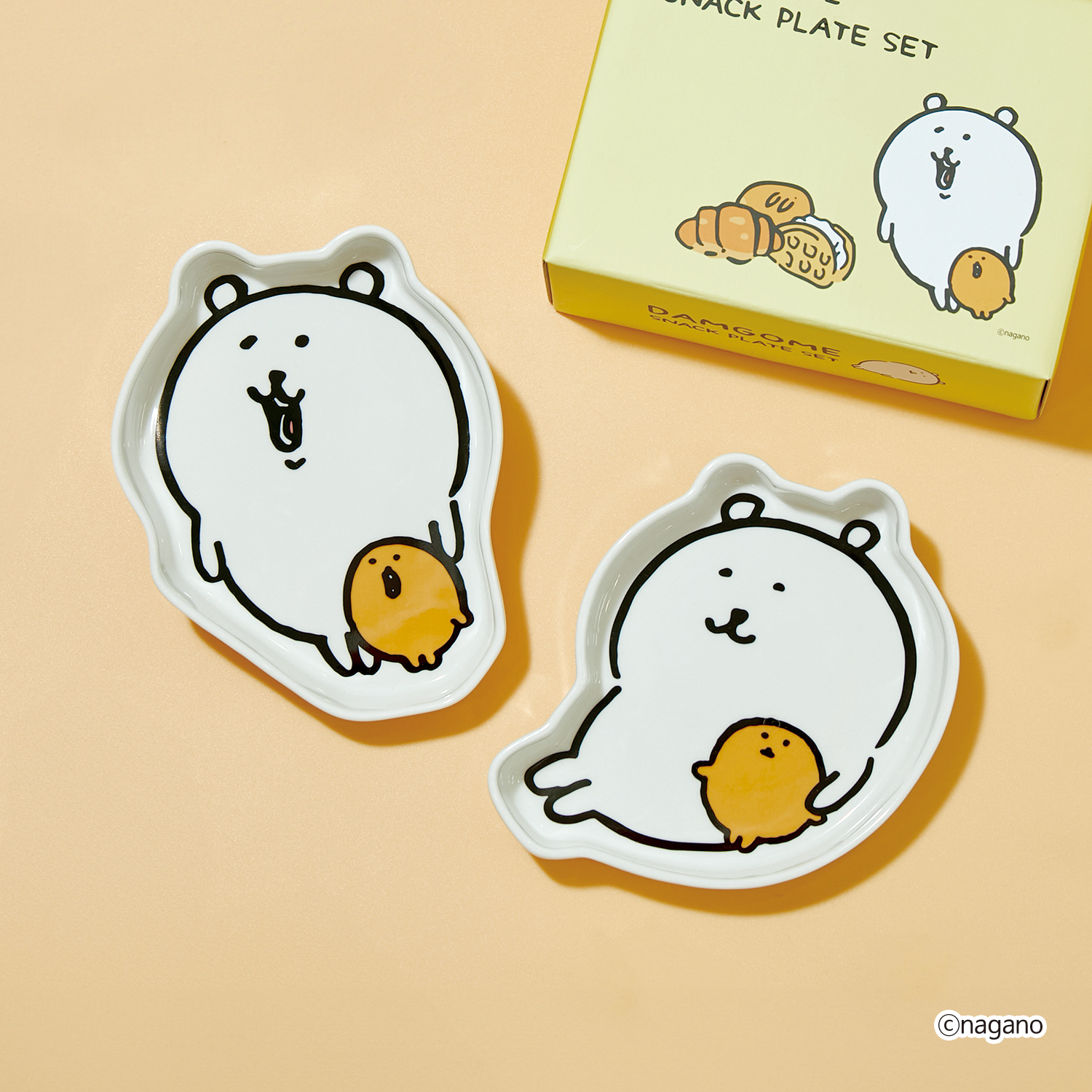 담곰이 스낵 플레이트 2P 세트 농담곰 고로케 그릇 식기 캐릭터 나가노 굿즈 이미지 7