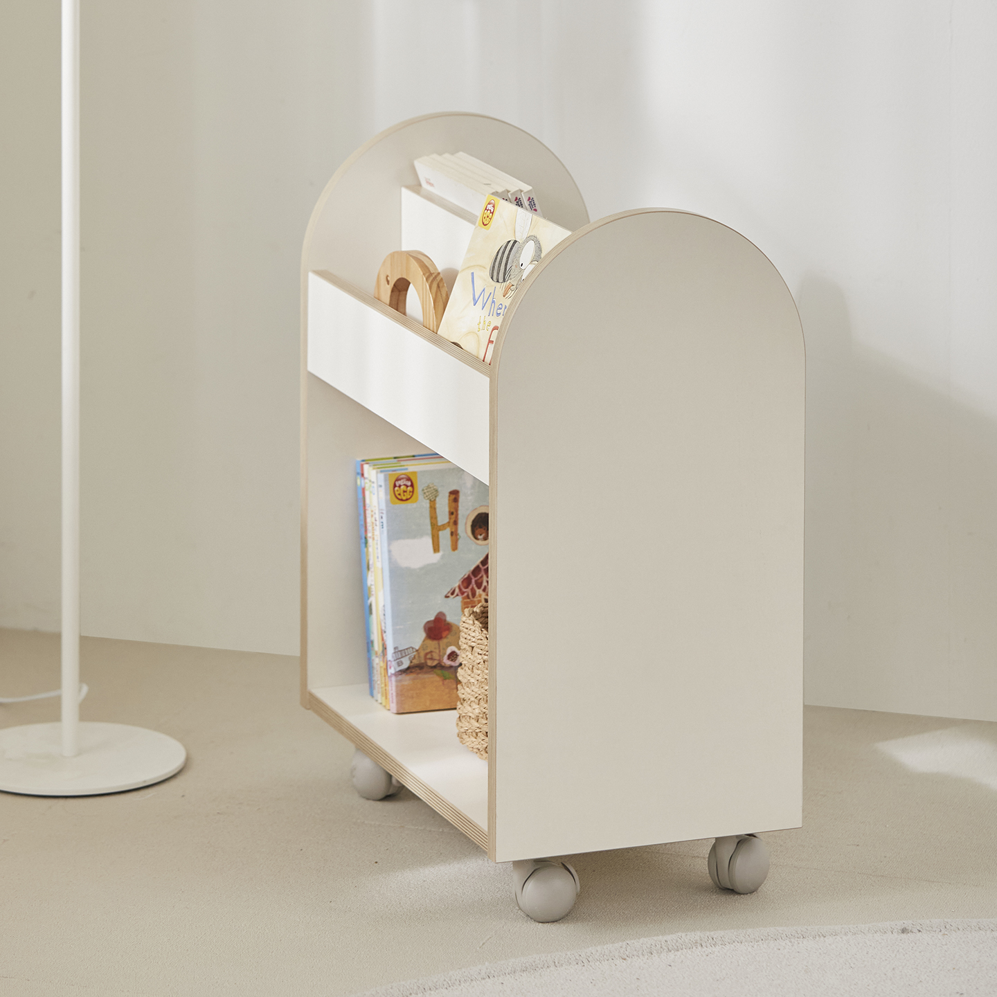 [SEO 등급] 무아 북카트 아기 책장 유아 트롤리 이동식 책꽂이 북트롤리