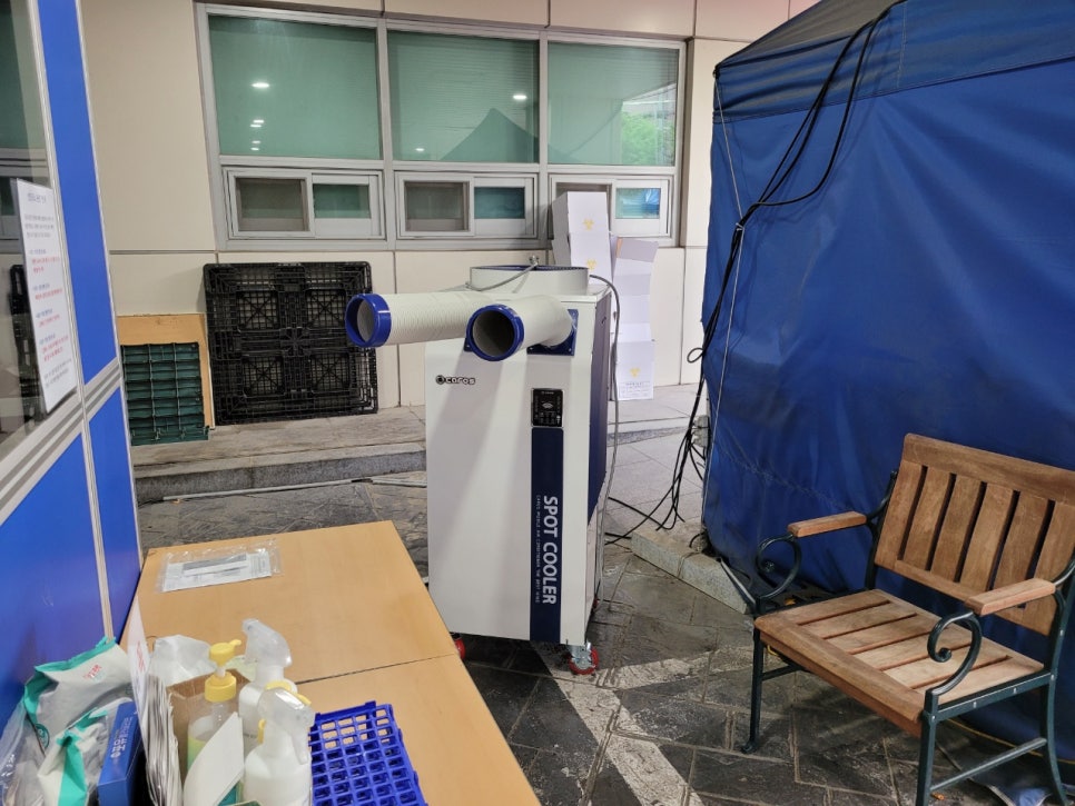 국산 야외코끼리에어컨 1구 식당주방 치킨집 업소용 공장 현장용 지하주차장 카센타이동식에어컨 이미지 7