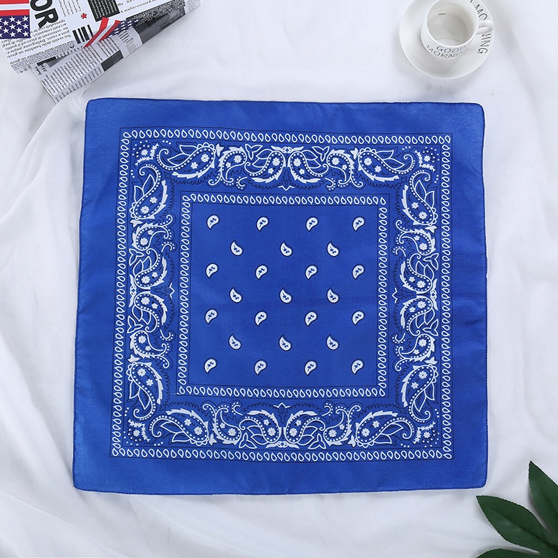 등산 페이즐리 손수건 반다나 패턴 힙합 스트릿 스카프 목수건 머리띠 55X55CM 20컬러 - 상세 이미지 2