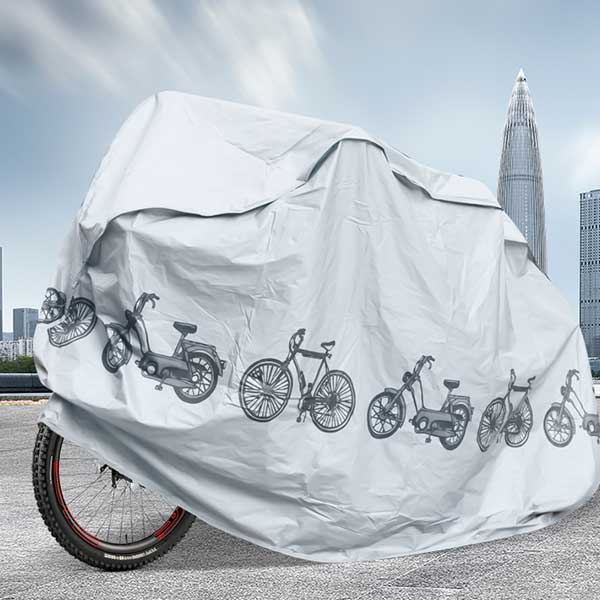 3면 입체형 실버 스쿠터 전기 전동 자전거 오토바이 방수 커버 보관 덮개 UV 먼지 오염 차단 방지 레인커버 케이스