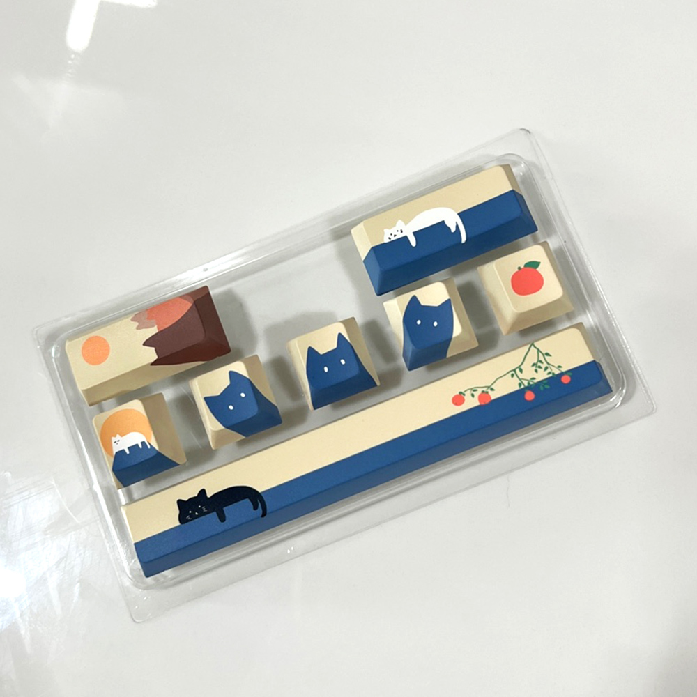 캣 고양이 포인트 키캡 캐릭터 귀여운 키캡 8key