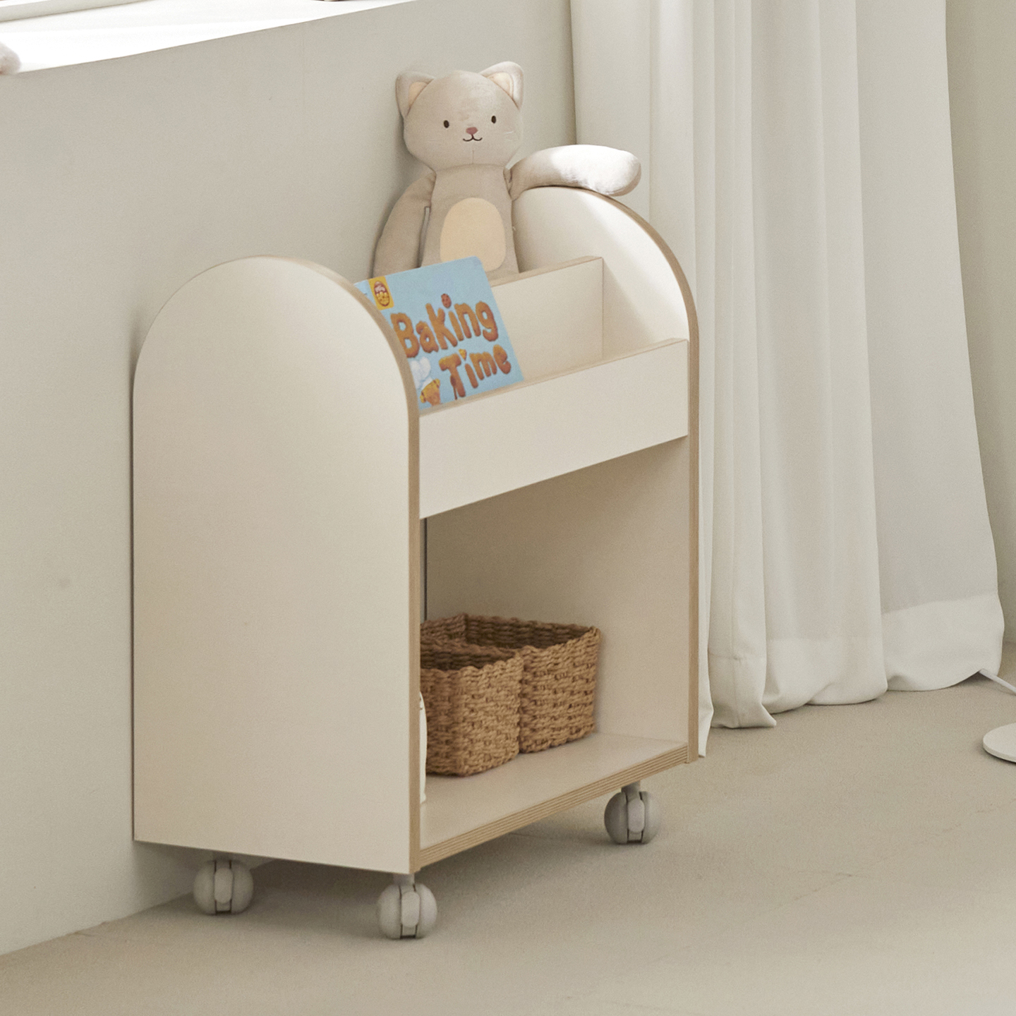 [SEO 등급] 무아 북카트 아기 책장 유아 트롤리 이동식 책꽂이 북트롤리