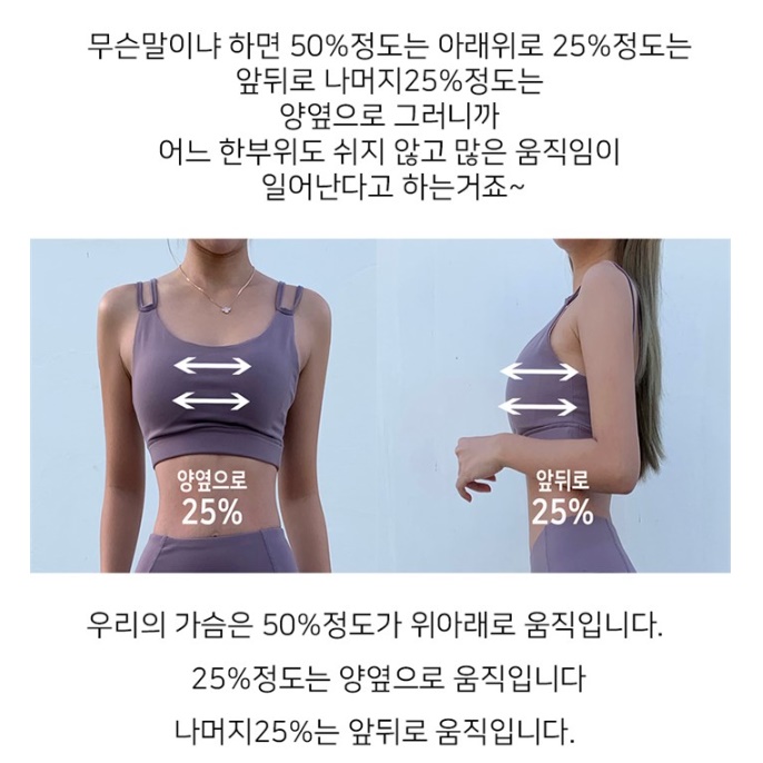 하이 서포트 빅사이즈 스포츠브라 큰 옆가슴브라 - 상세 이미지 4