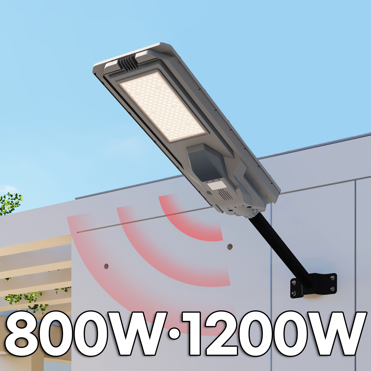 태양광 가로등 투광등 태양열 정원등 LED 조명 벽등 센서등 투광기 일체형 프로 800W - 상세 이미지 3