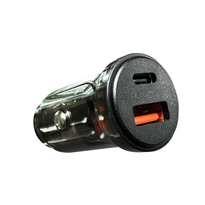 더존 2포트 차량용 48W PD PPS+QC 3.0 초고속 충전기 시거잭 블랙투명 - 상세 이미지 4