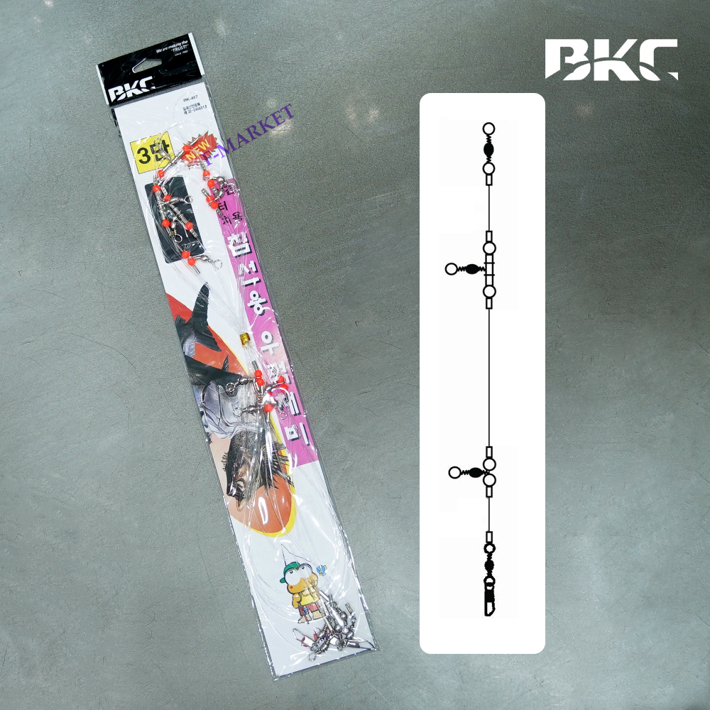 백경 원터치 2단 우럭채비 BK-406 - 메인 이미지