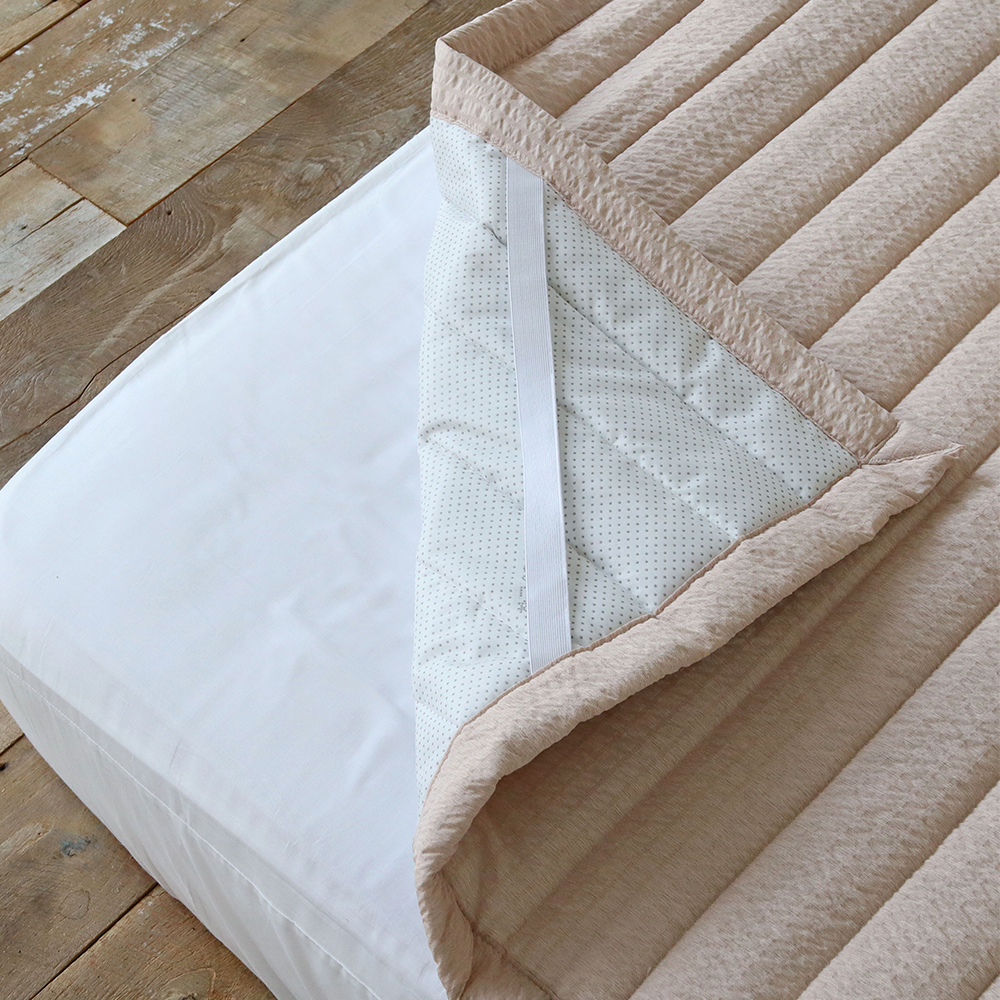 솔리드 에어워싱 선염 시어서커 미끄럼방지 고정밴드 침대 여름패드 SS