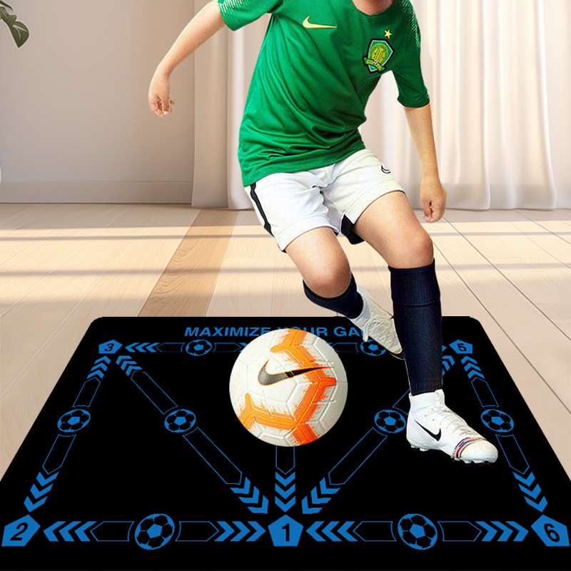 볼 마스터리 훈련 매트 축구 실내 스텝 연습 드리블 블루 60x90cm - 메인 이미지