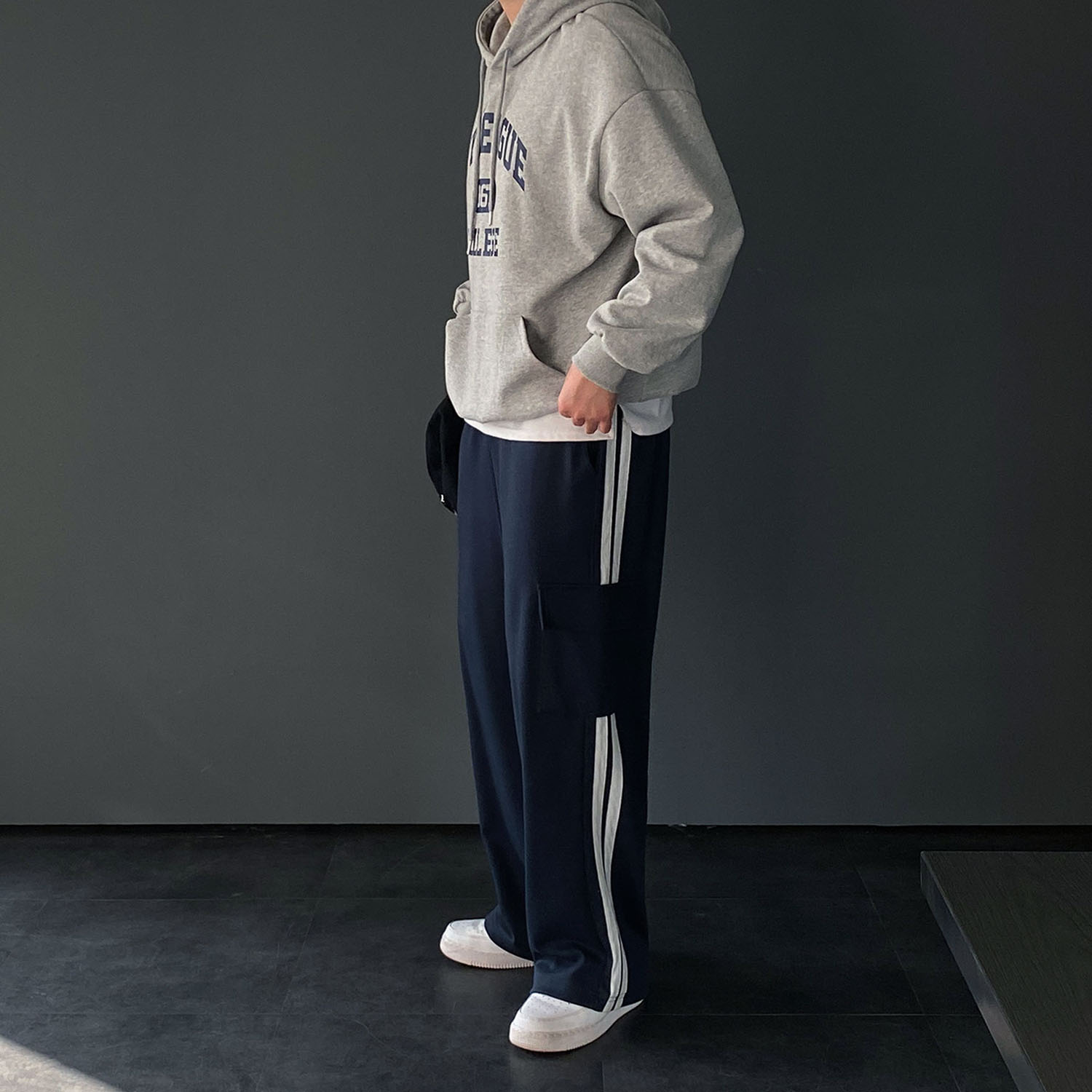 남자와이드팬츠 남자통바지 스웨트팬츠 - 상세 이미지 3