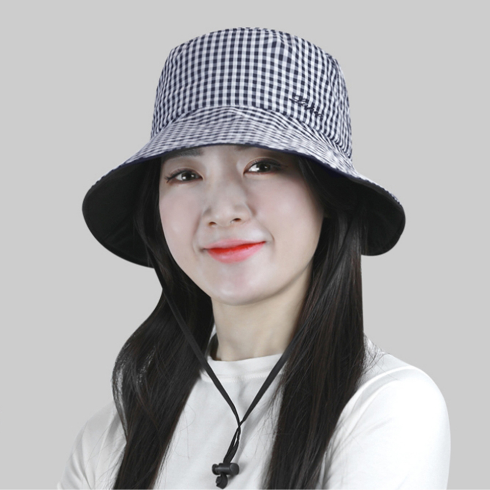 루페오 여성 투웨이 체크 기능성 벙거지 골프 등산 산책 모자 이미지 7