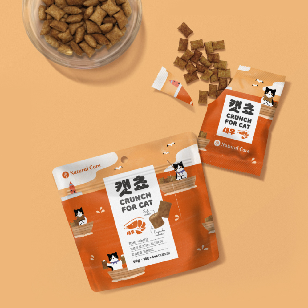 캣쵸 네츄럴 코어 겉바속초 60g 참치 고양이 간식 이미지 8