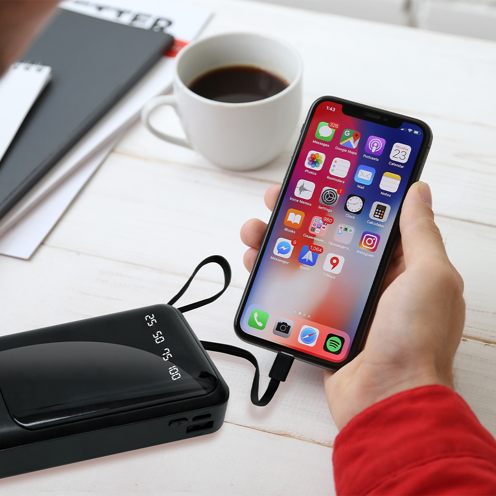 대용량 보조배터리 20000mAh LCD 잔량표시 3in1 4대 동시충전 - 상세 이미지 3