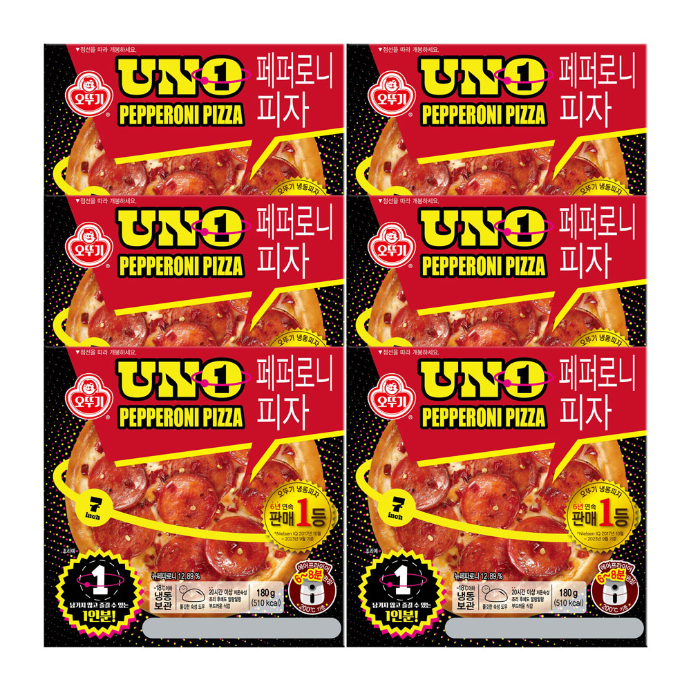 오뚜기 페퍼로니 피자 UNO 180g 6개 - 메인 이미지