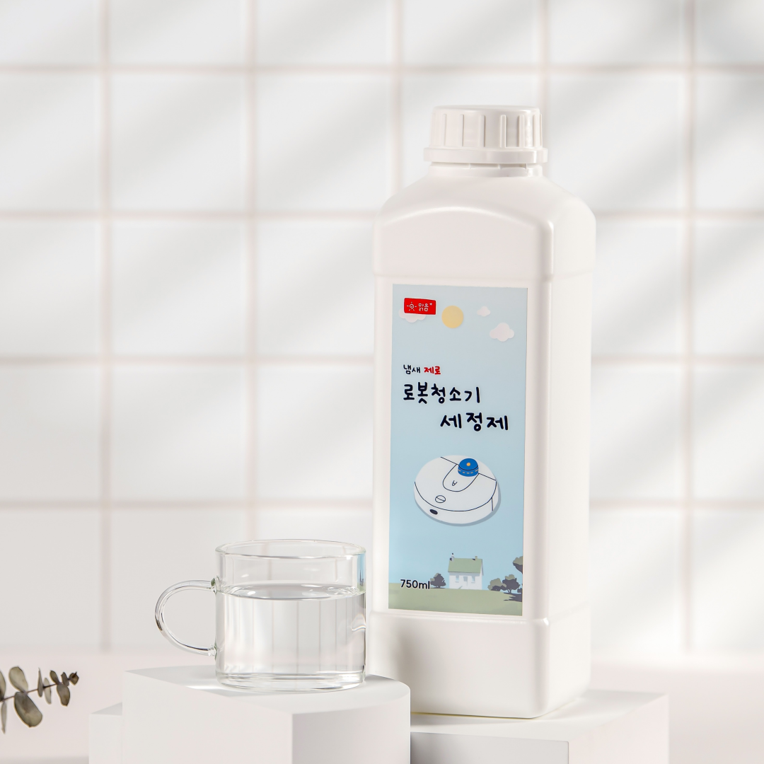 맑음더하기 냄새제로 로봇청소기 세정제 전용 세제 클리너 호환 로보락세제 대용량 750ml - 상세 이미지 3