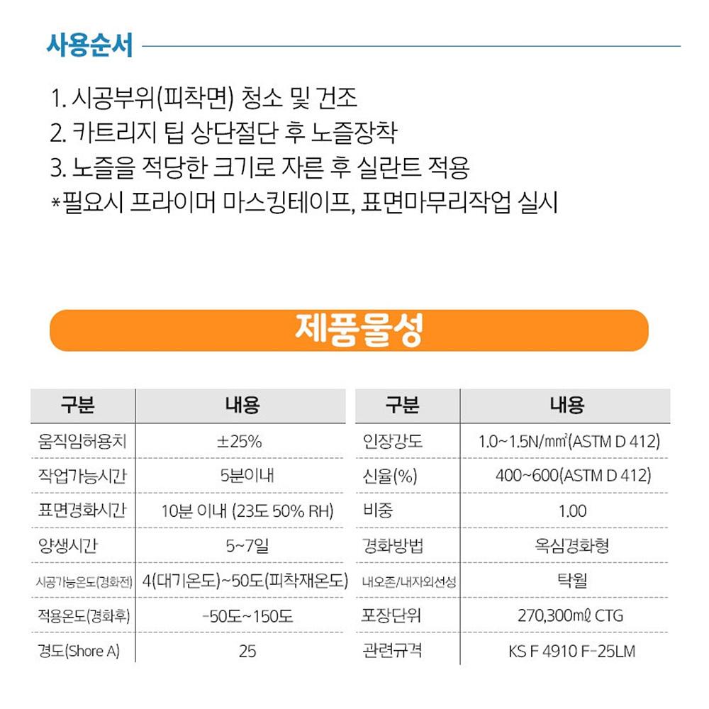 백색 화장실용실리콘 욕실용실리콘 곰팡이안피는실리콘 - 상세 이미지 4