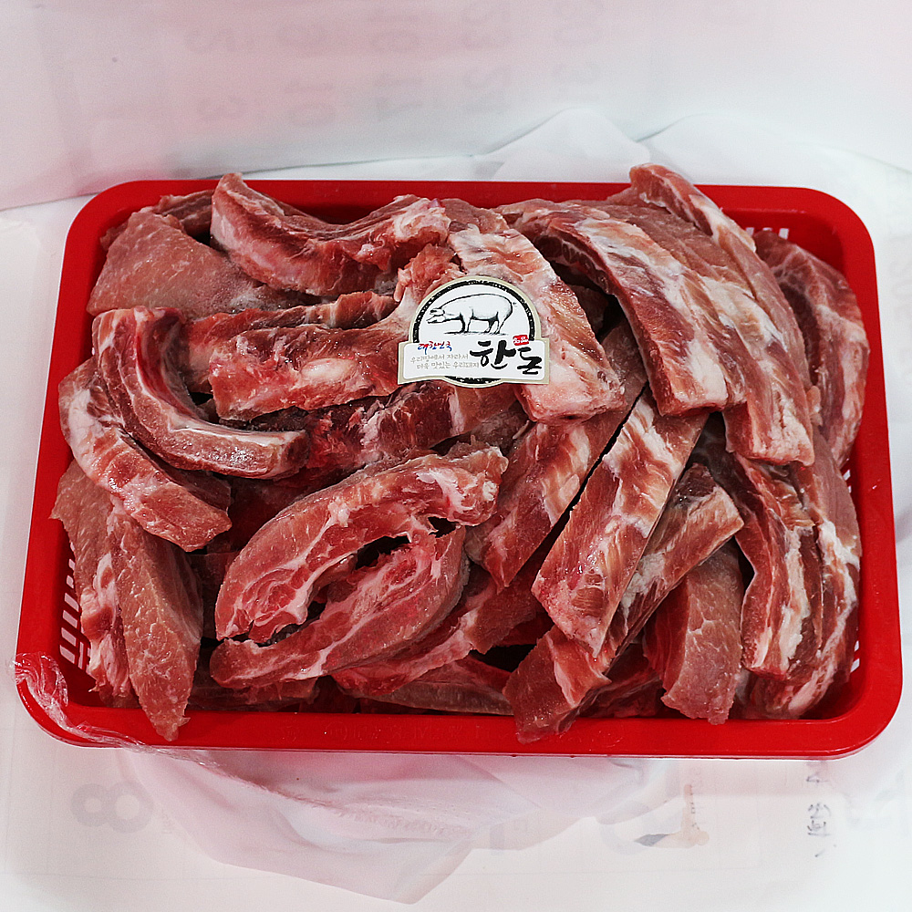 [사하구 배달] 편하게 뜯어먹는 한돈 등갈비 1kg [신평 정우식육점] : 동네시장 장보기