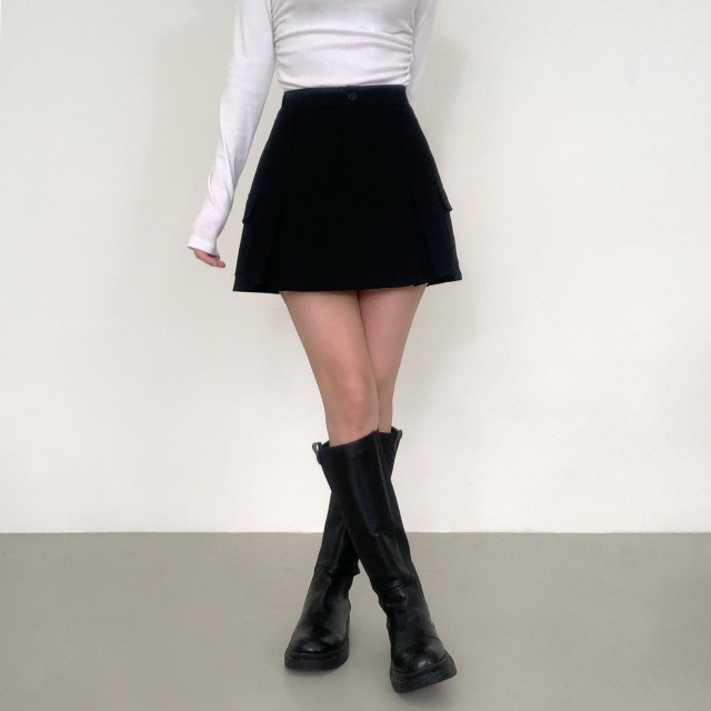 💗20%할인💗[기장선택/속바지O] 니엘로니 카고 포켓 코튼 A라인 치마 봄 하이웨스트 플리츠 미니 스커트(스쿨룩/프레피룩/새학기) 상세 이미지 42