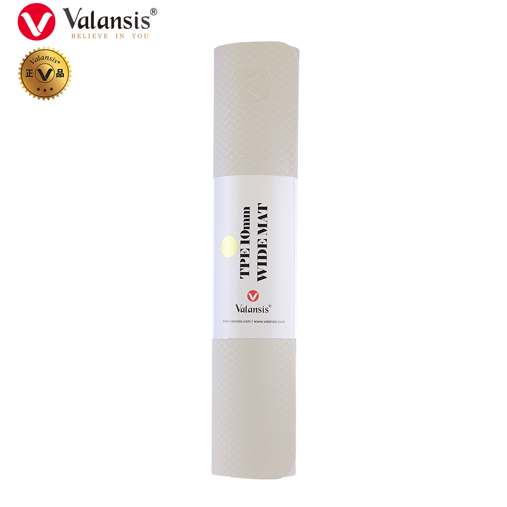 밸런시스 TPE 10mm 와이드 매트 소프트베이지 요가 운동 필라테스 스트레칭 홈트레이닝