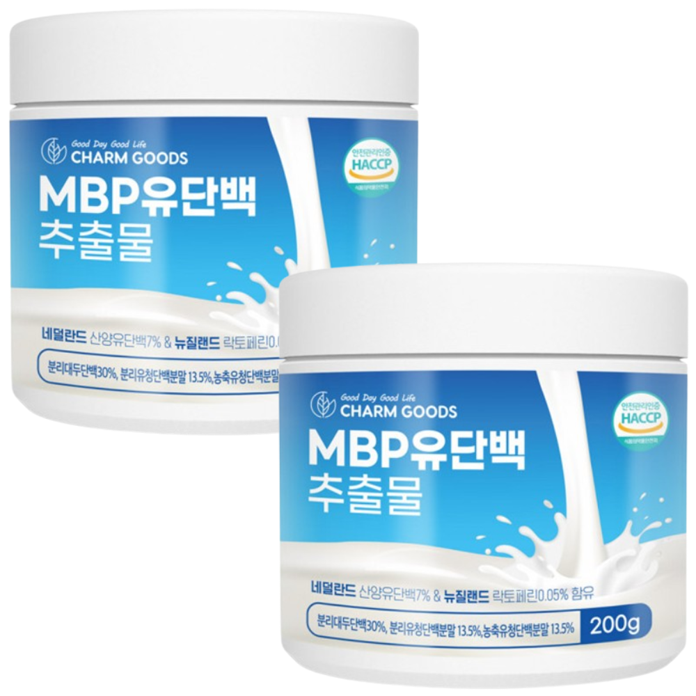 참굿즈 MBP 유단백 추출물 분말 200g 2통 산양유 분리대두 분리유청 농축유청 단백질 - 상품 이미지
