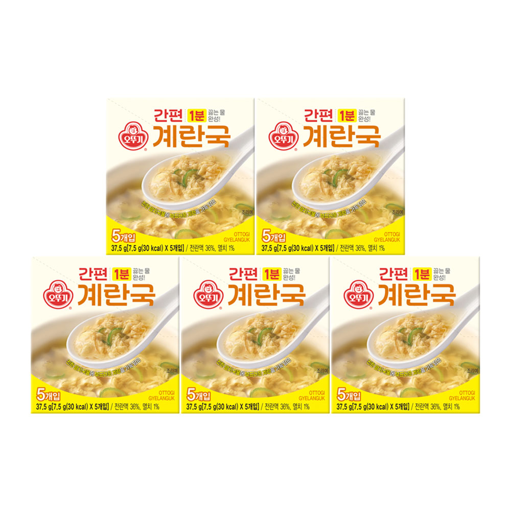 오뚜기 간편 블럭 계란국 37.5g 5개 - 상품 이미지