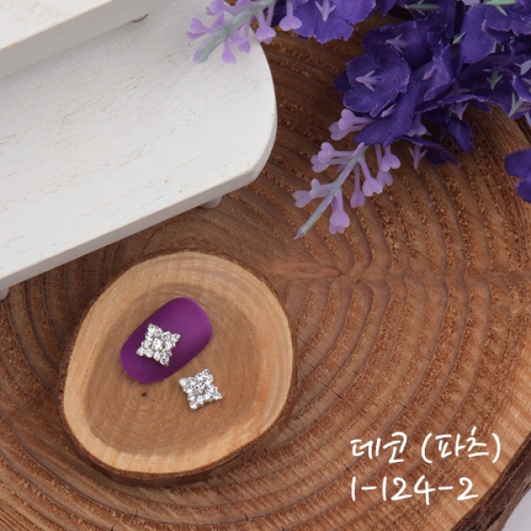네일 파츠 크리스탈 큐빅 플라워 6.5mm (2개입) - 상품 이미지