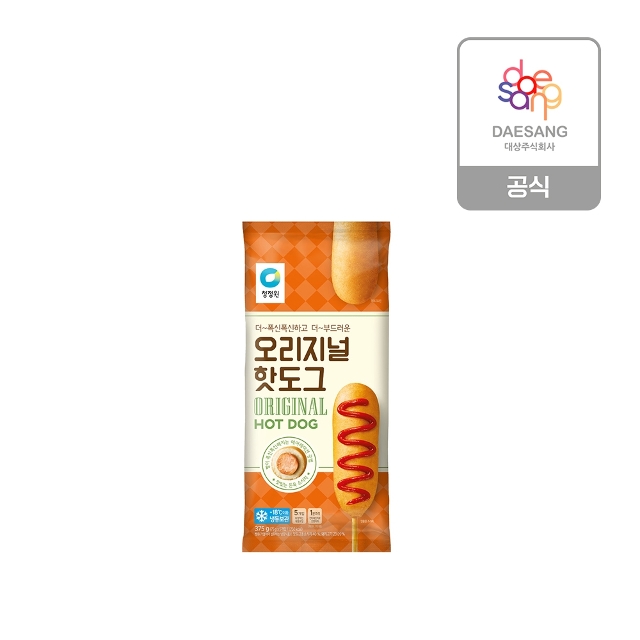 청정원 오리지널 핫도그 375g(75g x 5개) x 3개 : 쇼핑엔티