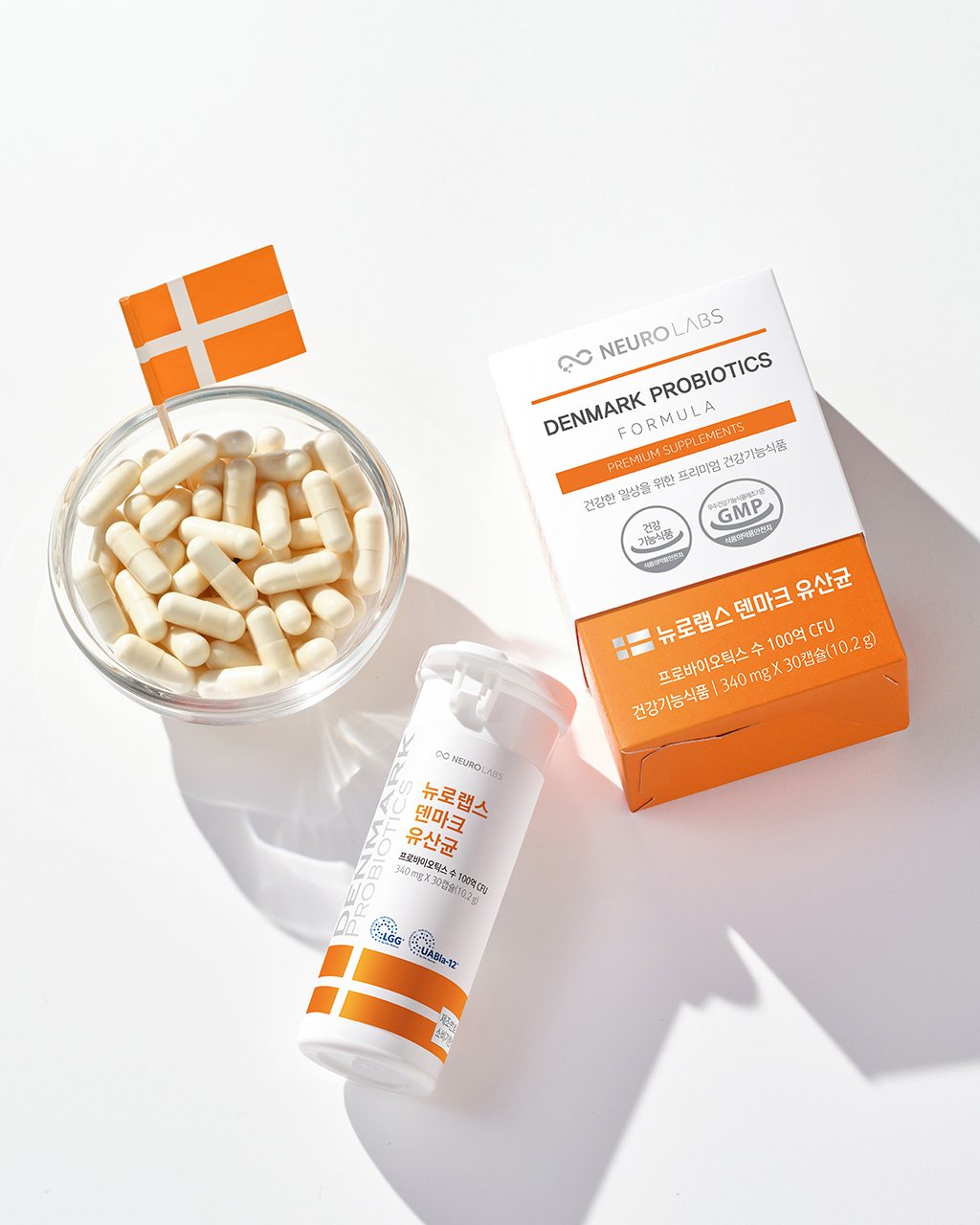 뉴로랩스 덴마크 유산균 LGG 유아블라 배변활동 장건강 30캡슐, 3개