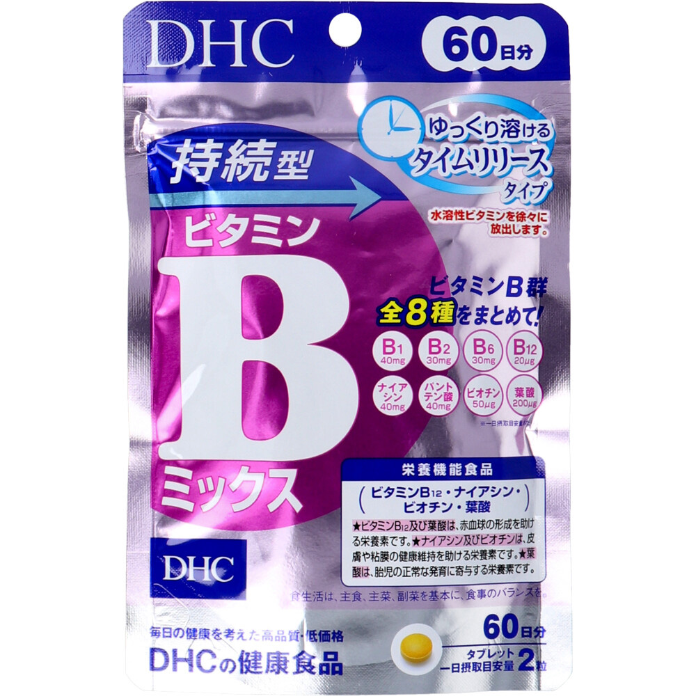 일본 DHC 지속형 비타민B 믹스 60일분 120정 6개세트