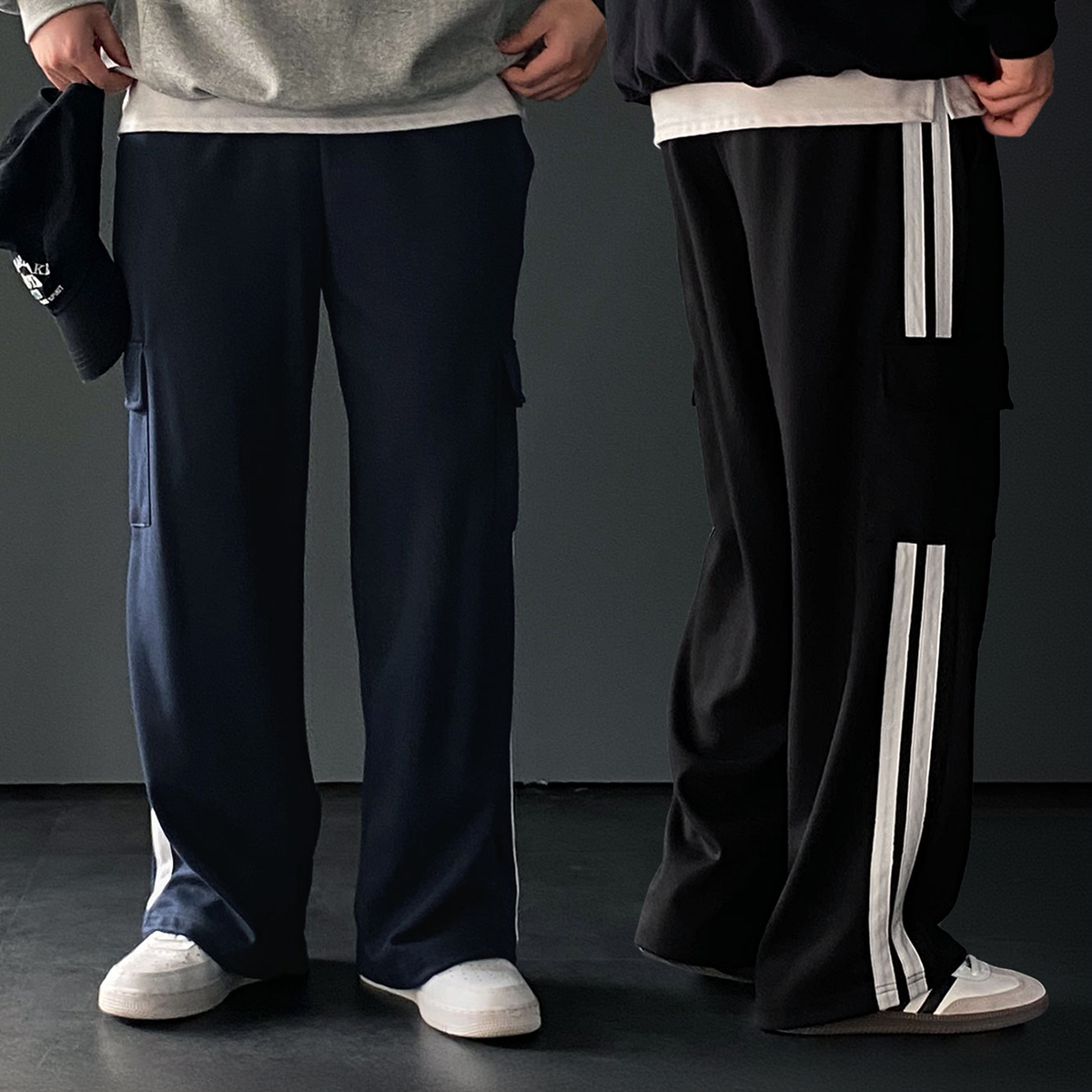 남자와이드팬츠 남자통바지 스웨트팬츠 - 상품 이미지